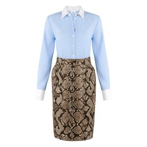 Altuzarra for Target Pinstripe/Python Dress